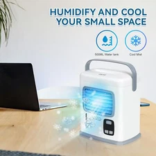 Portable Air Cooling Fan Conditioners for Desktop w/ Adjustable Air Outlet