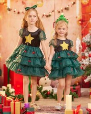 Christmas Elf Costume Kids Santa's Helper Costume Santa Claus 7-8 Years Old