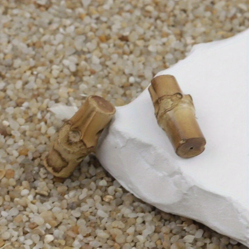 5PCS Vintage Buttons Natural Bamboo Irregular buttons 2-Hole DIY Sew Accessories - Image 4 of 4