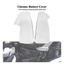 Chrome Battery Side Fairing Covers Fits For Fatboy Breakout FLFB FXDR 2018-2023