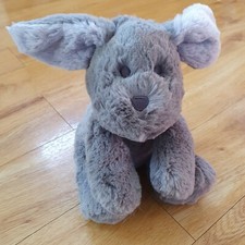 F&F Tesco Grey Dog Puppy Pup Plush Soft Toy Comforter Soother Dou 17cm