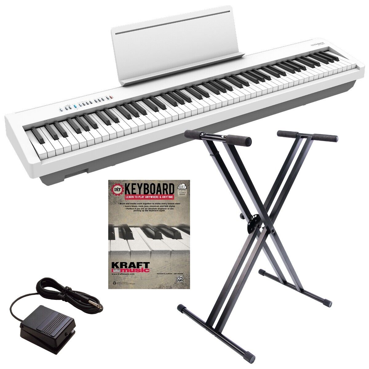 Roland Fp 30 Digital Piano With Stand And Pedalboard White New For Sale Online Ebay