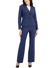 LE SUIT 18 Notch Collar Straight Leg 2-Pc. Pantsuit NWT 225
