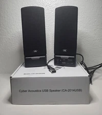 Cyber Acoustics USB 2.0 (CA-2014USB)  Computer Speakers USB-C/USB-A Compatible