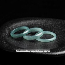 Certified Ice Blue Burma Natural Grade AAA Jade jadeite Circle Ring USA 6-10.5
