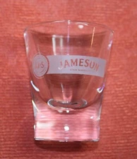 COLLECTIBLE  JOHN JAMESON & SON LIMITED IRISH WHISKEY J J & S SHOT GLASS ETCHED