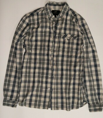 FARRELL Hemd Herren Kariert Gr. M Dunkelblau/Beige Kariert - Gebraucht