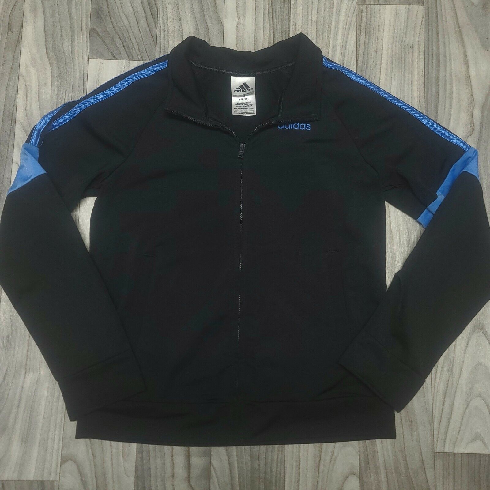Adidas All items free shipping Zip Up Jacket Youth Black Blue Size Ultra-Cheap Deals Medium