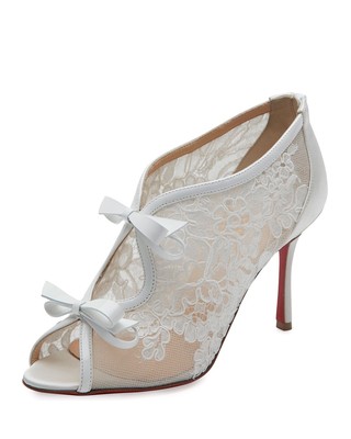 christian louboutin lace booties