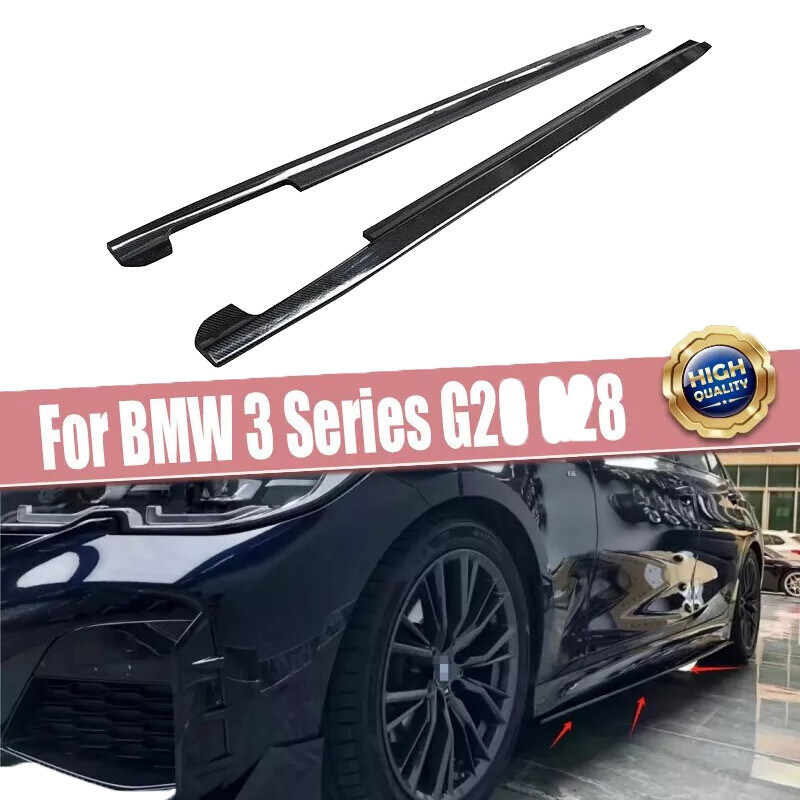For 19-24 BMW G20 330i M340i CMST Style Carbon Fiber Side Skirt
