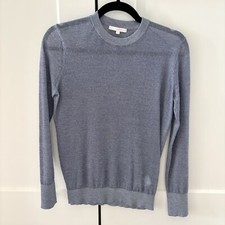 Ann Mashburn Extra Fine Wool Blue Long Sleeve Sweater Size M