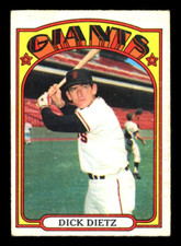 1972 TOPPS OPC O PEE CHEE MLB Baseball #295 Dick Dietz EX+ New York Mets Card