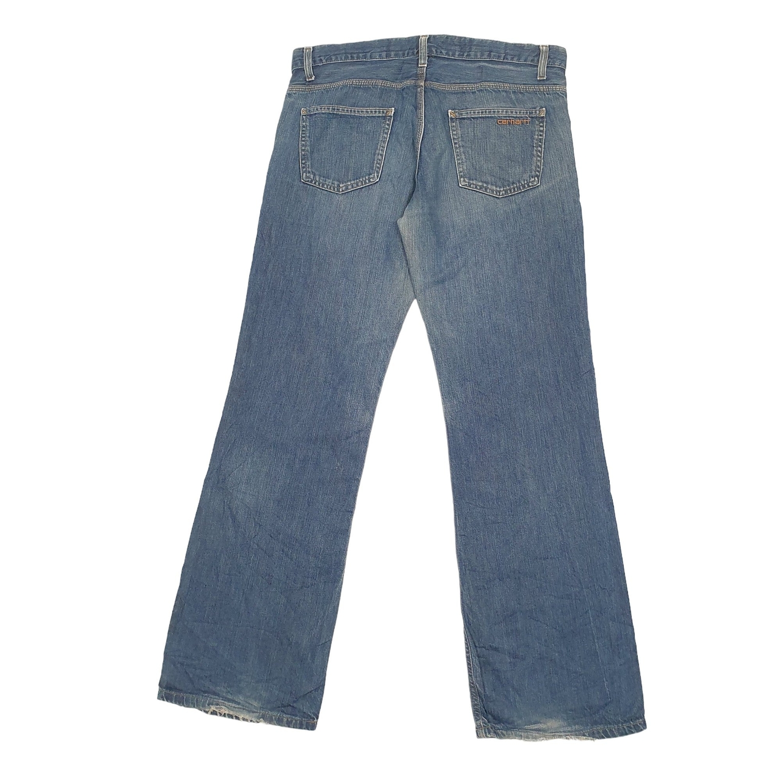 CARHARTT Carpenter Jeans Straight Fit Blue Denim Trousers Mens W34 L32 image 4