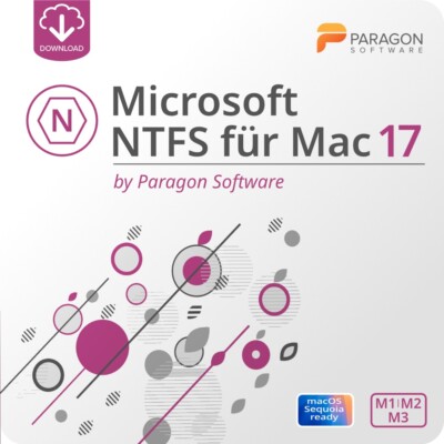 Microsoft NTFS für Mac 17 von Paragon Software / 1 PC / Dauerlizenz / KEY (ESD)