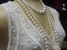 1920s Flapper Charleston Gatsby Cream Dress All Sizes