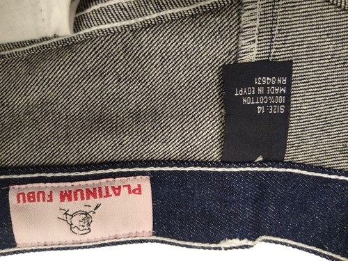 Giacca e pantaloni "FAT ALBERT" PLATINUM FUBU taglia 14 blu denim, ALTAMENTE RICAMATI - Foto 13 di 19