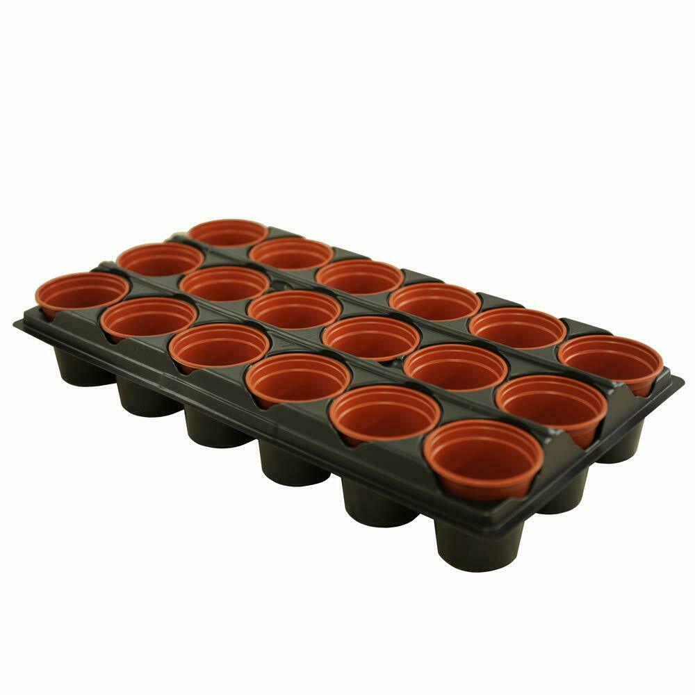 T&M Plastic Garden Flower Plant Seed Pots & Carry Shuttle Trays Combo