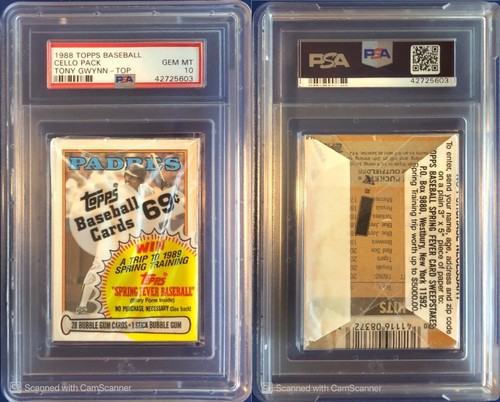 1988 Topps Baseball Cello Pack Tony Gwynn On Top PSA 10 GEM MT 42725603