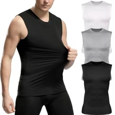 Men Tank Top Compression Athletic Sleeveless Slimming Body Shaper Vest Shapewear