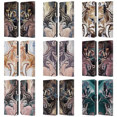 NATURE MAGICK LUXE GOLD MARBLE METALLIC LEATHER BOOK CASE FOR ONEPLUS PHONES