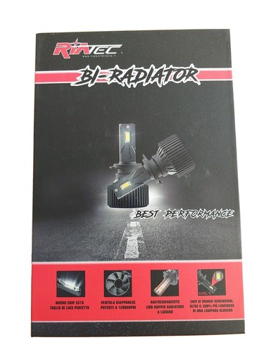 KIT LED BiRADIATOR H1 RIATEC 15000 LM/6000K 9/100V CANBUS MOD 6951 ORIGINALE - Imagen 4 de 12