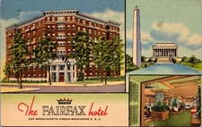 Linen Postcard The Fairfax Hotel 2100 Massachusetts Avenue Washington D.C.