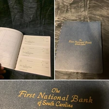 Vintage First Bank Of South Carolina Check Book Register Deluxe Checks Rare