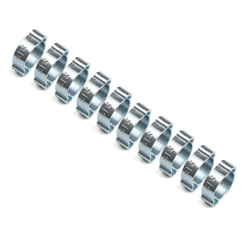 50PCS Steel Double Ear Clamps O Clips Water Fuel Hose Petrol Air Hose Pipe Clip - Picture 20 of 22