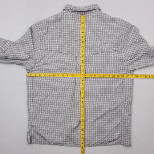 Exofficio Shirt Mens Medium Gray Performance Vented Caped Lightweight Relaxed - Picture 11 of 15