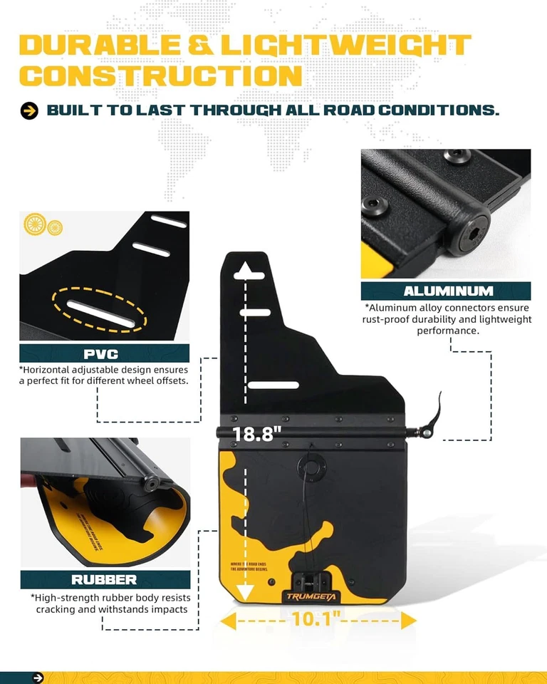 Truck Mud Flap for Ram 1500 2009-2018/2010-2018 Ram 2500 3500 W/o Fender Flares Foto 3 de 4