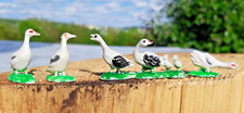 7X BYDŁO PIÓRNE GANS PISKLĘ PLASTIKOWA FIGURKA JAK DOMSER ELASTOLIN GOSPODARSTWO VINTAGE