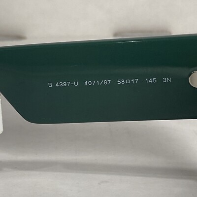 Burberry 4397U Micah 4071/87 58[]17 145 Green & Black Sunglasses