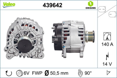 Valeo 439642 Alternator for Audi