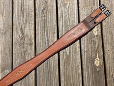 Devoucoux Allure Lighter Brown Contrast Padded Hunter English Girth - 54"/56"
