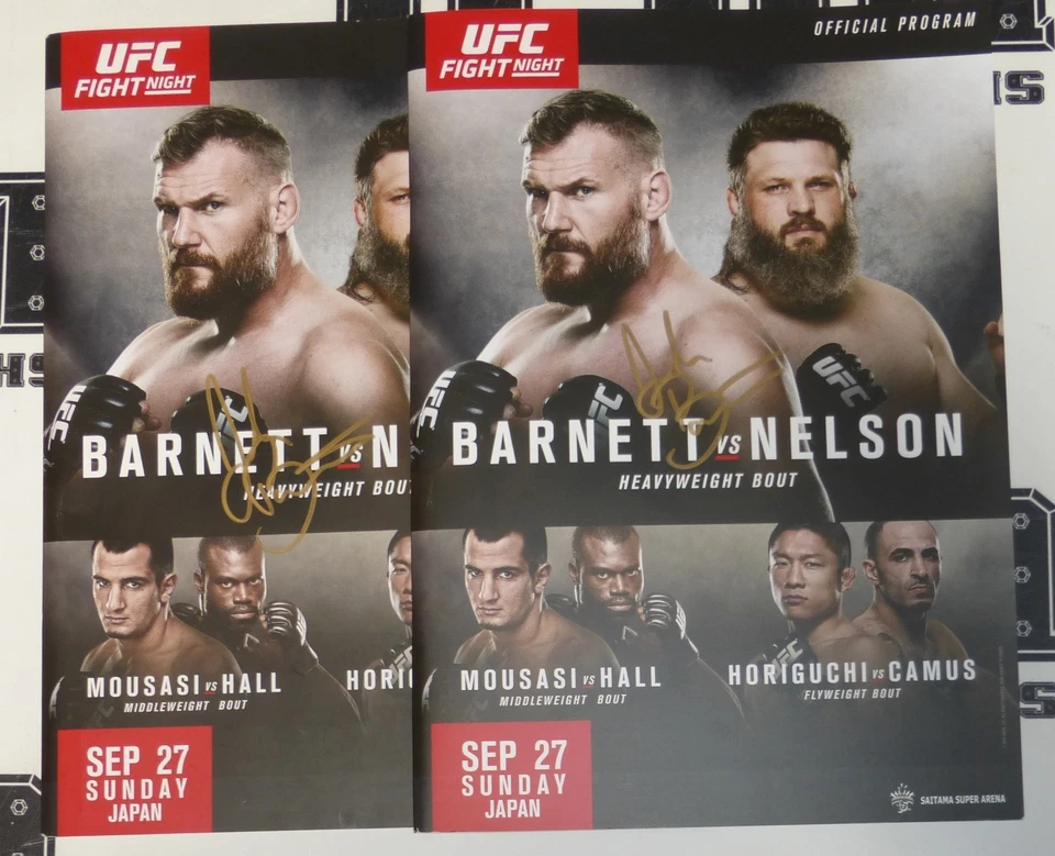 Josh Barnett Signed UFC Fight Night 75 Program BAS COA 2015 Japan vs Roy Nelson - Image 4 of 4