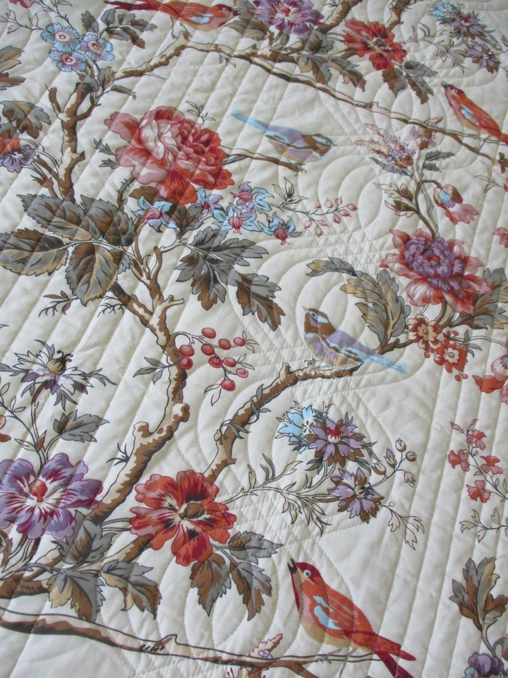 Juego de colcha edredón y 2 fundas tamaño king Waverly Charleston Chirp papaya Foto 2 de 4