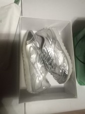 Bottega Veneta Orbit Sneakers Silver/White, Size 43