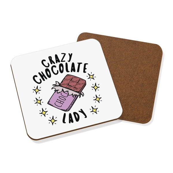 VerrüCkte Schokolade Damen Stars Untersetzer GeträNke Chocoholic Lustiger Witz-image