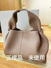 POLENE Numero Neuf Mini 2-Way Handbag Leather Taupe Shoulder Tote w/Box New