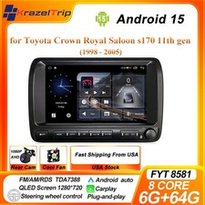 8 Core 6 64G 10" Car Radio for Toyota Crown Royal Saloon s170 11th gen 1998-2005
