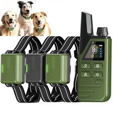 4500FT Dog Training Collar Recharge Remote Shock Pet 1-3 Dogs Trainer Waterproof