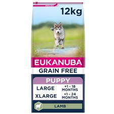 Eukanuba Grain Free Puppy Large Dry Dog Food Lamb 12kg 6.12 per kilo