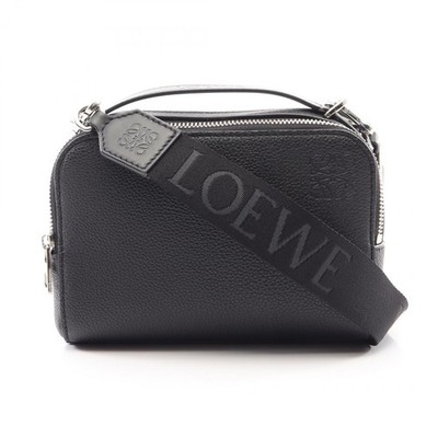 LOEWE Crossbody Camera Bag Mini 2-Way Handbag C660R41X02 leather Black Used