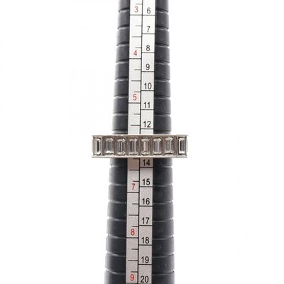 SAINT LAURENT PARIS Ring Stainless Steel Rhinestone Used Unisex US
