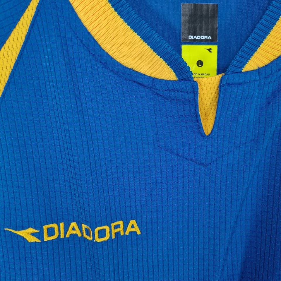 Camisa Top Diadora Para Hombre L Performance Atlética Correr Ventilada Azul Manga Corta Foto 2 de 4