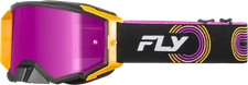 FLY Racing Zone Elite Goggle Black/Yellow/Purple with Magenta Mirror/Blue Lens