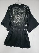Victoria's Secret 2018 NYC Fashion Show bata negra kimono talla M/L (ZW)