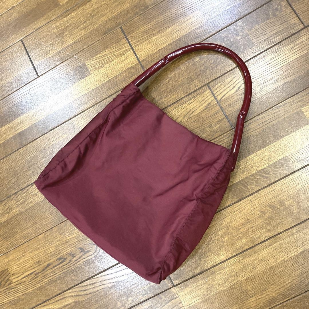 Vintage PRADA Bag with Iconic Triangle Logo from Japan