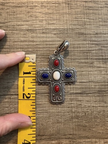 Carolyn Pollack Sterling Silver Cross Pendant - Picture 7 of 11