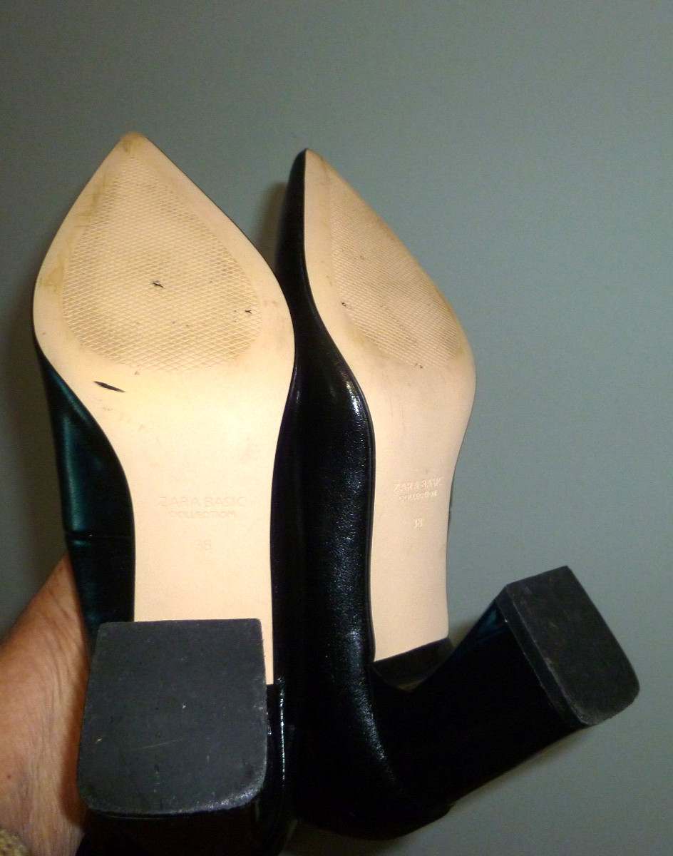 Zara Basic Collection-Pointed Black Sculptured Bl… - image 8